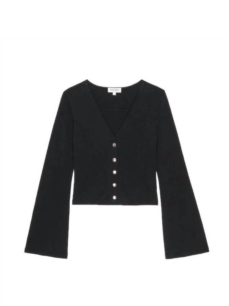 Nation Ltd Margaux Top In Jet Black